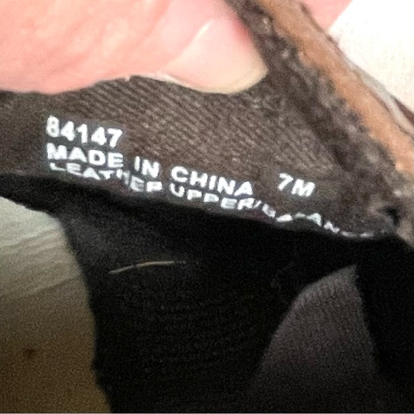 Clarks Leather Bendables Heeled Mules w/Flower detailing Brown Size 7M - Picture 8 of 9